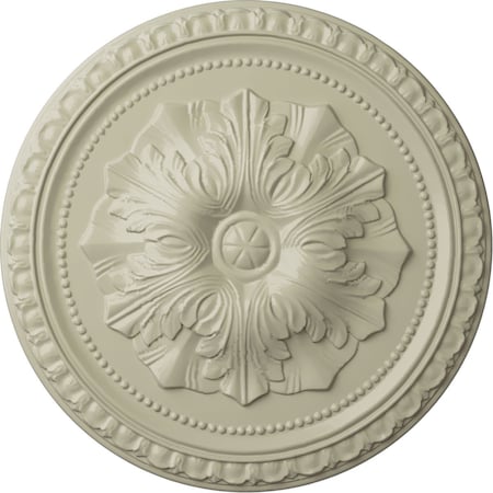 Ekena Millwork Richmond Ceiling Medallion (Fits Canopies up to 2 5/8"), Hand-Painted Clear Yellow, 18"OD x 1 3/8"P CM18RICYF